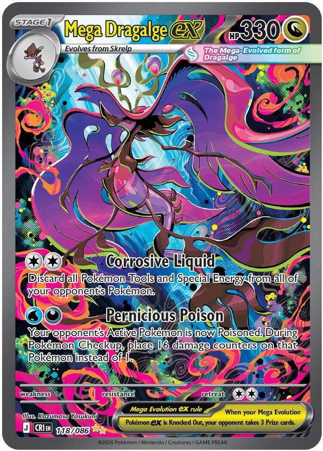Mega Dragalge ex 118/086 – Special Illustration Rare | Chaos Rising | Pokémon TCG English
