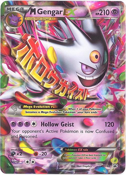 M Gengar-EX XY166 – Shiny Holo Promo | XY Black Star Promos | Pokémon TCG English