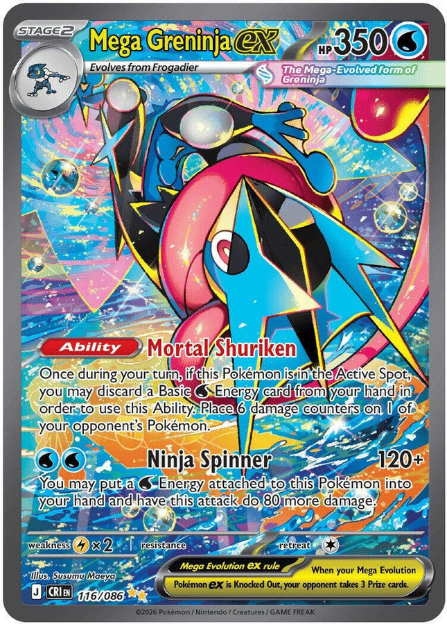 Mega Greninja ex 116/132 – Chaos Rising | Pokémon TCG English