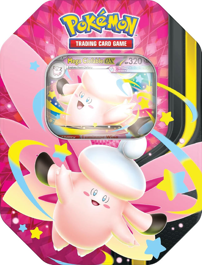 Mega Moonlit Tin (Mega Clefable ex) – Pokémon TCG English