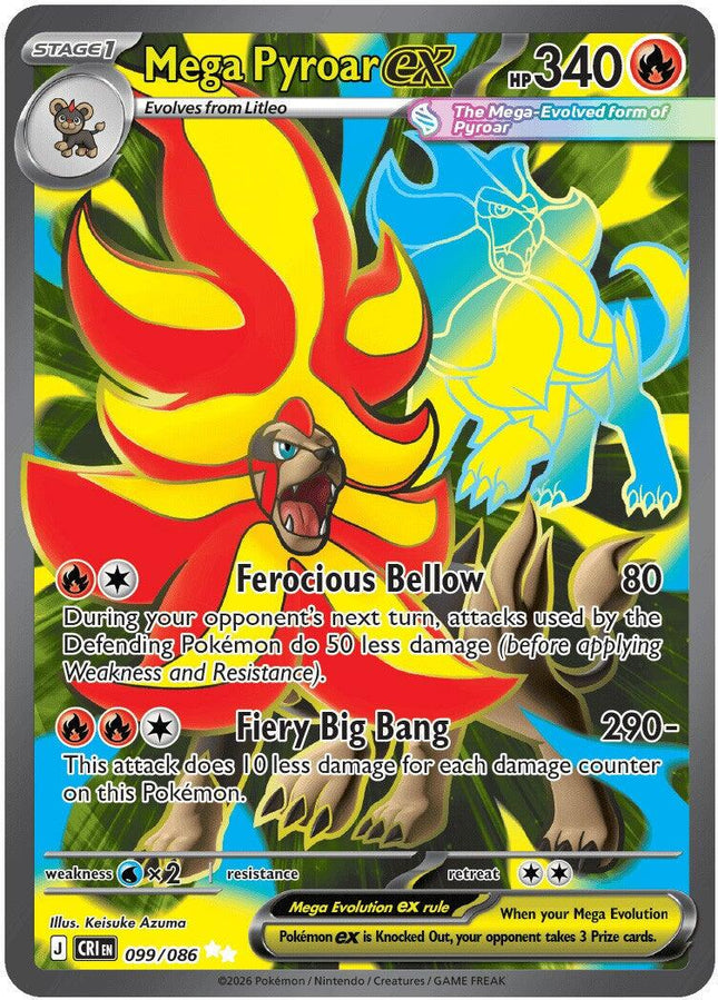 Mega Pyroar ex 099/086 – Chaos Rising | Pokémon TCG English