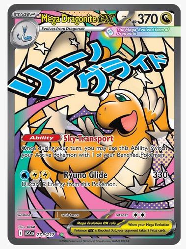 Mega Dragonite EX 271/217 Ascended Heroes | Rare Pokmon TCG Card Buy Any Cards Mega Dragonite EX 271/217 Ascended Heroes | Rare Pokmon TCG Card Buy Any Cards