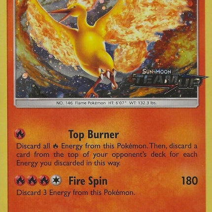 Moltres 19/181 Holo Rare – Sun & Moon Team Up | Sealed | English