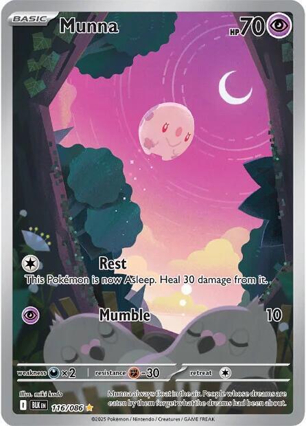 Munna 116/086 – Black Bolt | Pokémon TCG English