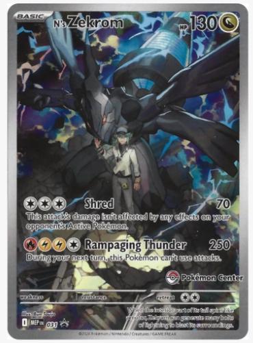 N's Zekrom MEP 031 – Pokémon Center Promo | Mega Evolution Black Star Promo | Pokémon TCG English