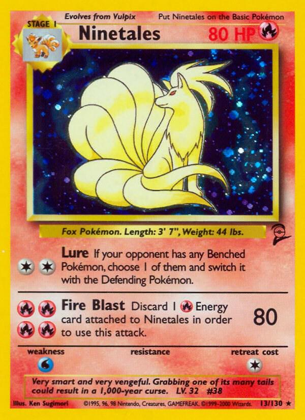 Ninetales 13/130 – Holo Rare | Base Set 2 | Pokémon TCG
