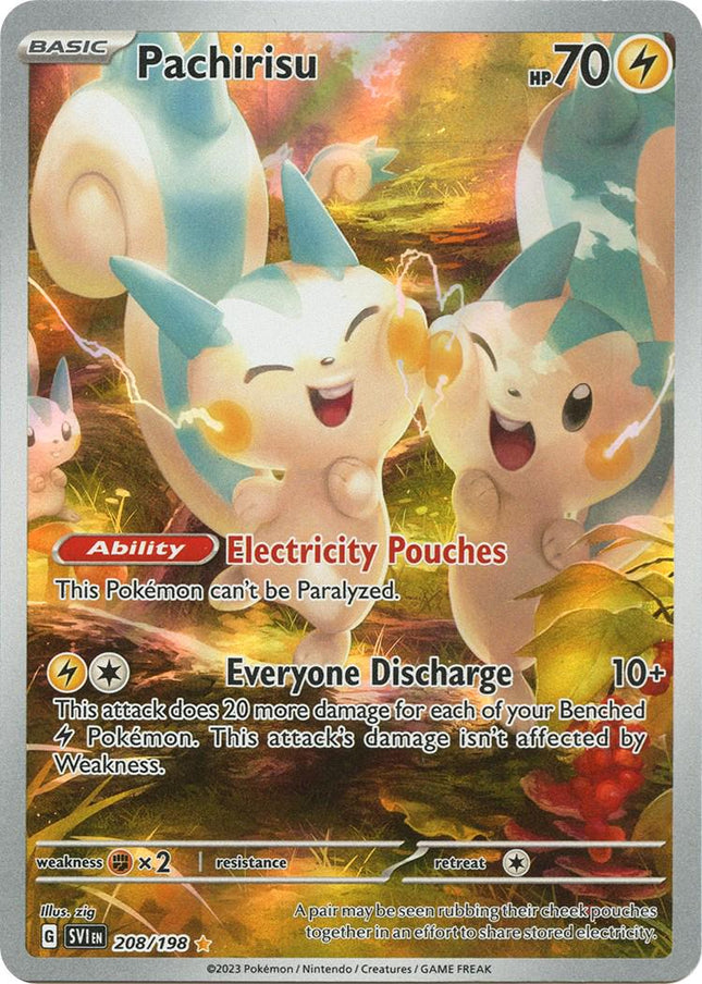 Pachirisu 208/198 – Illustration Rare | Scarlet & Violet Base Set | Pokémon TCG English