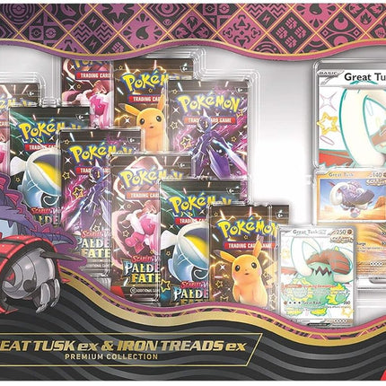 Pokémon TCG Paldean Fates Great Tusk ex & Iron Treads ex Premium Collection English