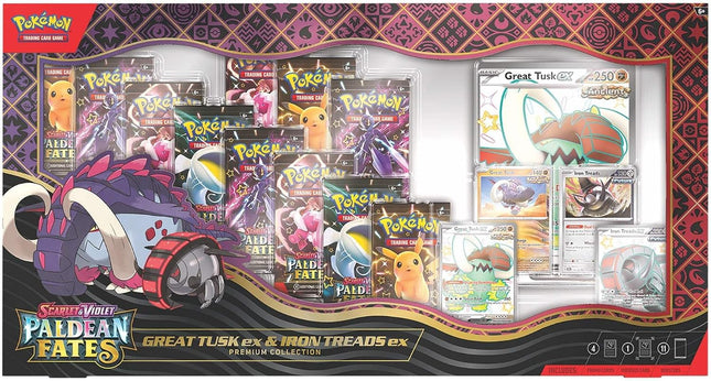 Pokémon TCG Paldean Fates Great Tusk ex & Iron Treads ex Premium Collection English