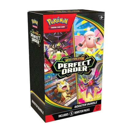 Pokémon trading card game booster bundle packaging with characters on a white background