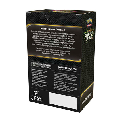 Pokémon trading card game booster bundle packaging with text and branding.
