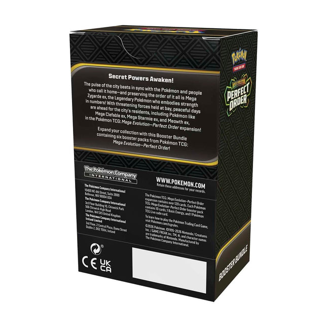 Pokémon trading card game booster bundle packaging with text and branding.