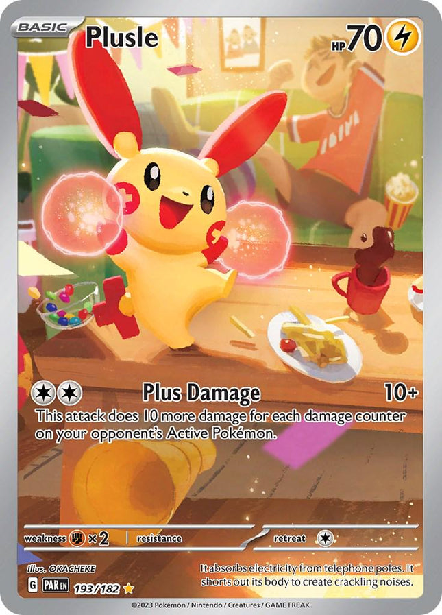 Plusle 193/182 – Illustration Rare | Paradox Rift | Pokémon TCG English