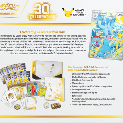 Pokémon TCG 30th Celebration Elite Trainer Box – 30th Anniversary | English
