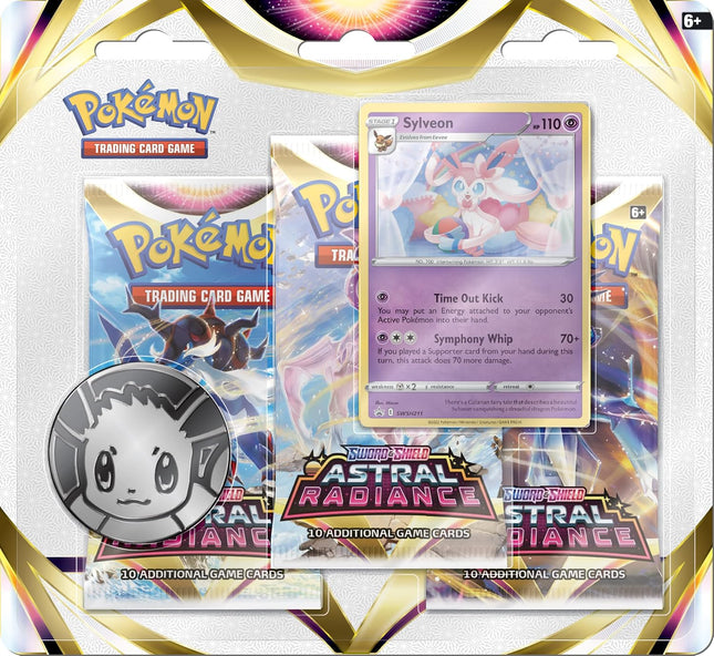 Pokémon TCG Astral Radiance Triple Blister – Sylveon Promo | 3 Booster Packs | English
