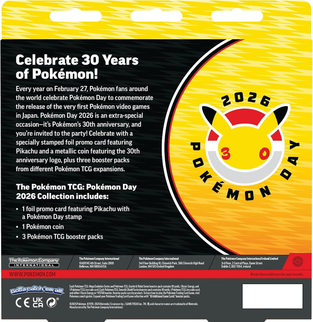 Pokémon Day 2026 Collection Box 30th Anniversary UK – Buy Any Cards