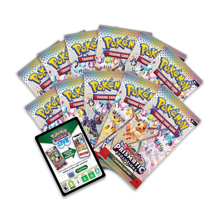 Prismatic Evolutions Pokémon booster packs included in Elite Trainer Box
