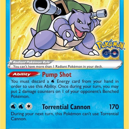 Radiant Blastoise 018/078 – Pokémon GO | Pokémon TCG English