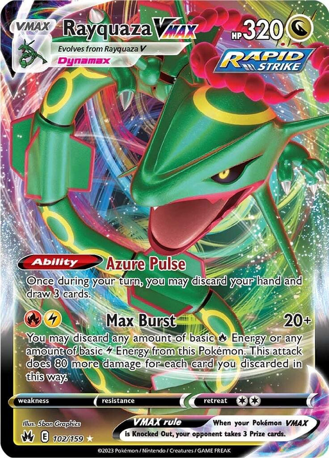 Rayquaza VMAX 102/159 – Ultra Rare | Crown Zenith | Pokémon TCG English