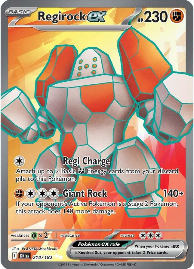 Regirock ex 214/182 – Destined Rivals | Pokémon TCG English