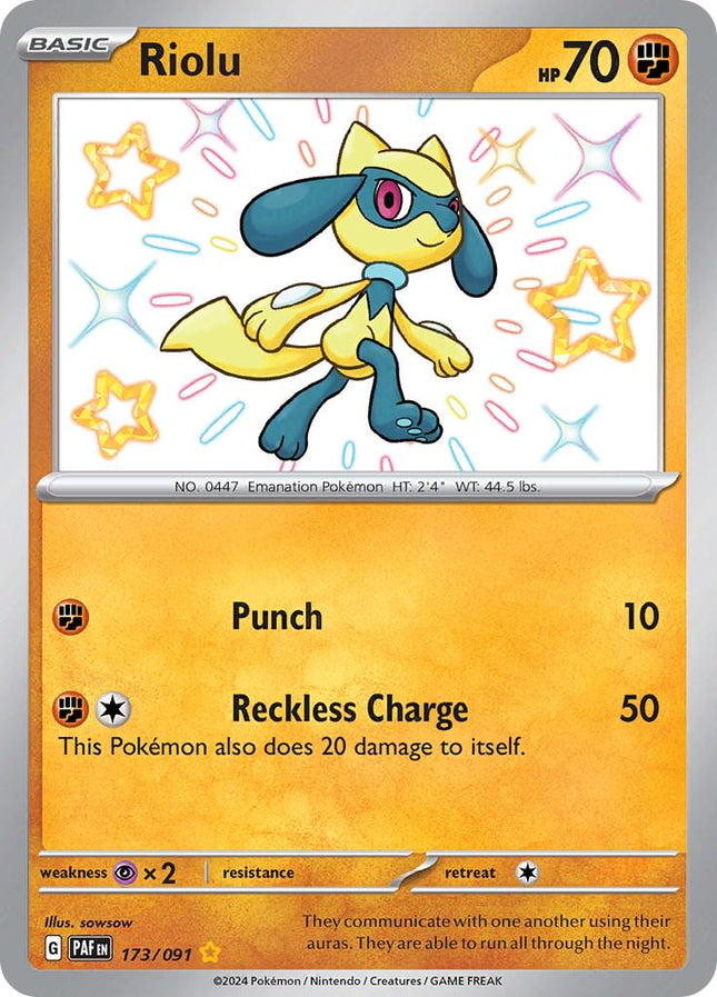 Riolu 173/091 – Paldean Fates | Pokémon TCG English