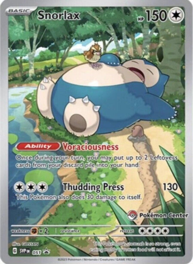 Snorlax SVP 051 – Pokémon Center Stamped Promo | Scarlet & Violet 151 | Pokémon TCG English