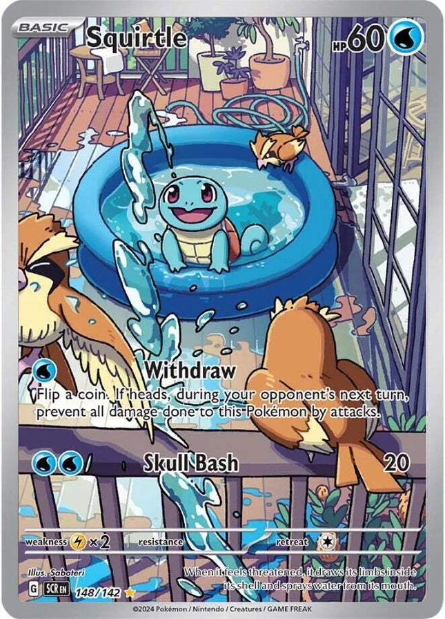 Squirtle 148/142 – Illustration Rare | Stellar Crown | Pokémon TCG English