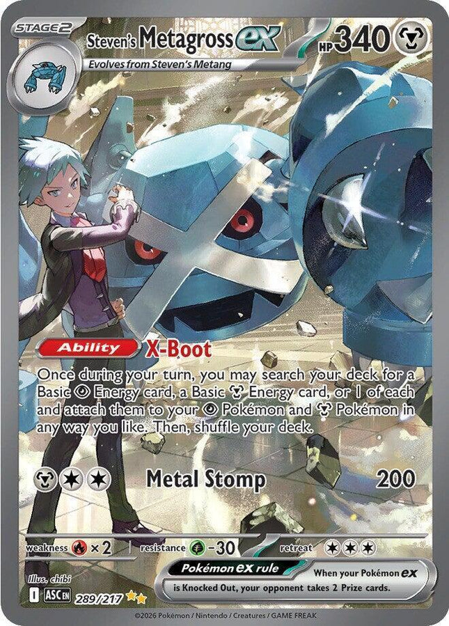 Steven's Metagross ex 289/217 – Special Illustration Rare | Ascended Heroes | Pokémon TCG English