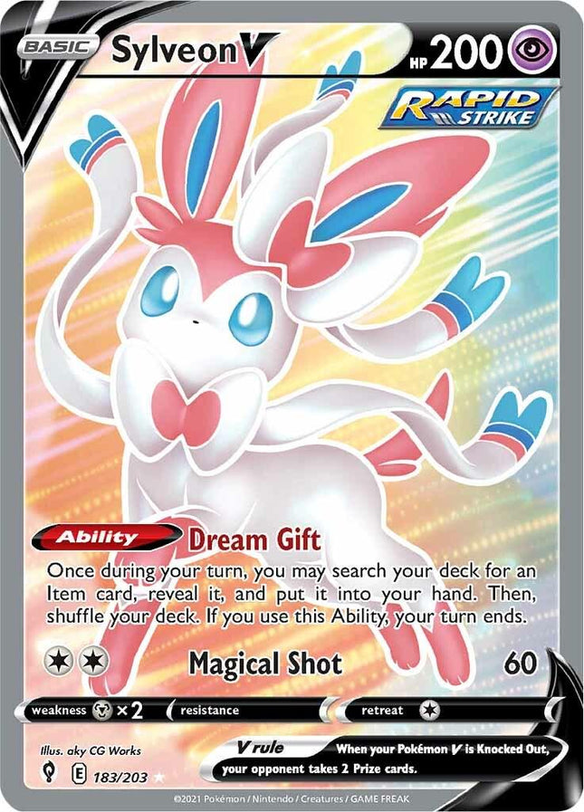Sylveon V 183/203 – Alternate Art Ultra Rare | Evolving Skies | Pokémon TCG English