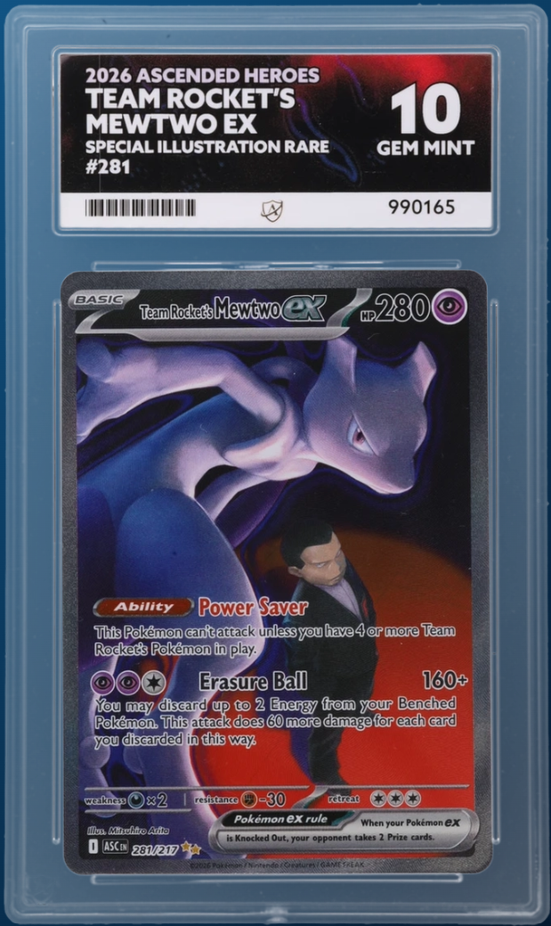 Team Rocket's Mewtwo ex 218/182 ACE 10 | Ultra Rare | Graded Pokémon Card