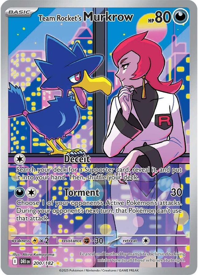 Team Rocket's Murkrow 200/182 – Destined Rivals | Pokémon TCG English