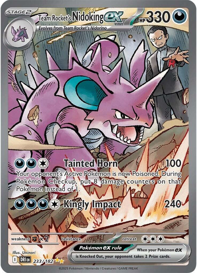 Team Rocket's Nidoking ex 233/182 – Special Illustration Rare | Destined Rivals | Pokémon TCG English