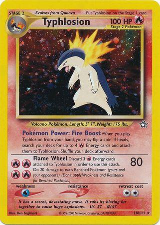 Typhlosion 18/111 – Holo Rare | Neo Genesis Unlimited | Pokémon TCG English