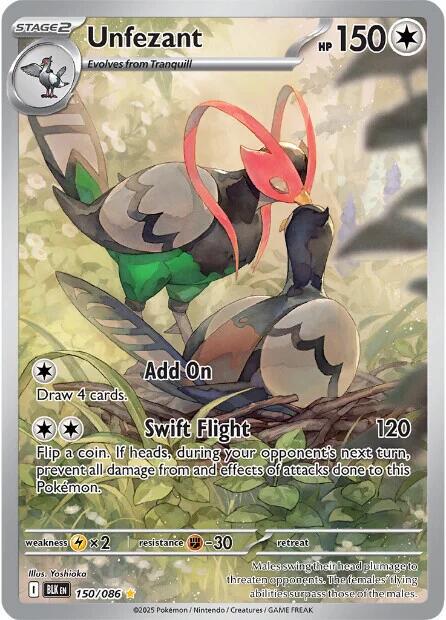 Unfezant 150/086 – Black Bolt | Pokémon TCG English