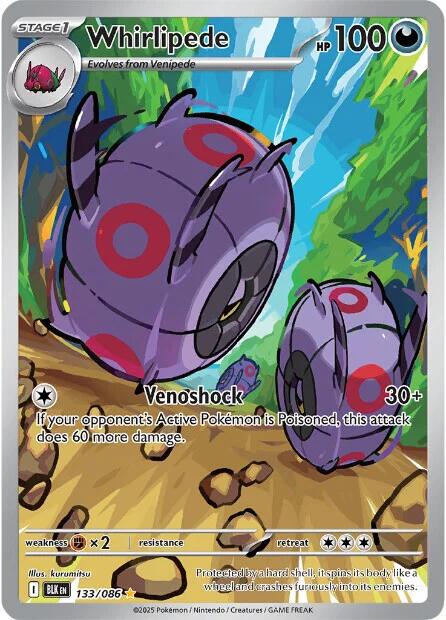 Whirlipede 133/086 – Black Bolt | Pokémon TCG English