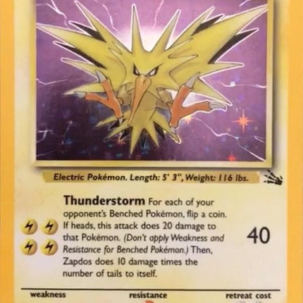 Zapdos 15/62 – Holo Rare | Fossil Unlimited | Pokémon TCG English