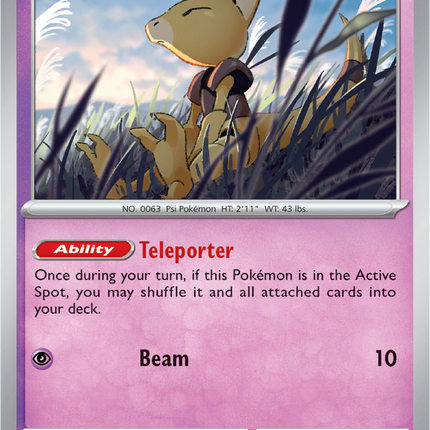 Abra 080/167 Reverse Holo Twilight Masquerade Pokemon Card