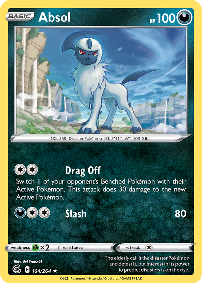 Absol 164/264 Reverse Holo Fusion Strike Pokemon Card