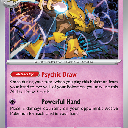 Alakazam 056/132 Holo Mega Evolution Pokemon Card