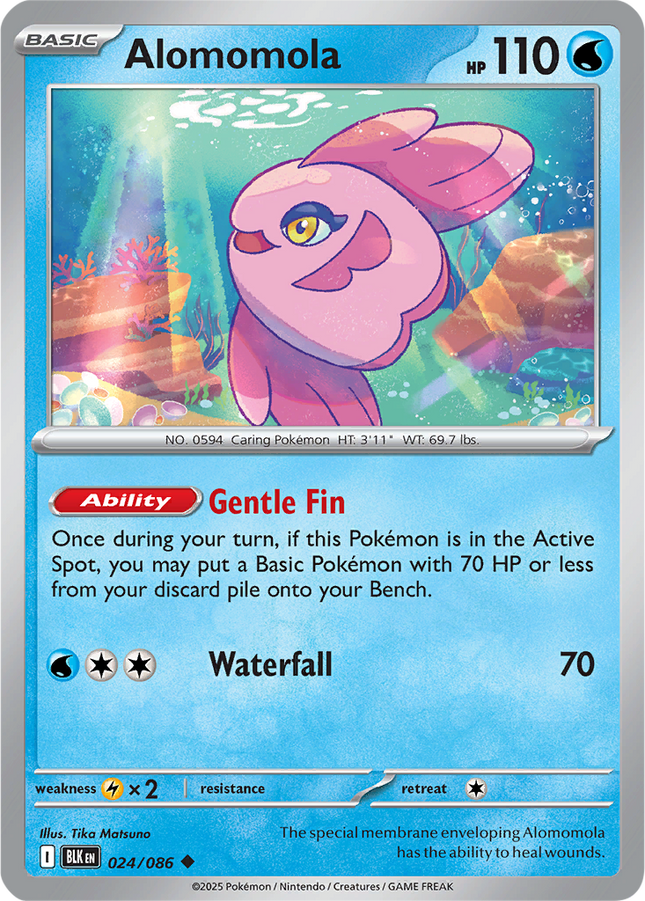Alomomola 024/086 Non-Holo Black Bolt Pokemon Card