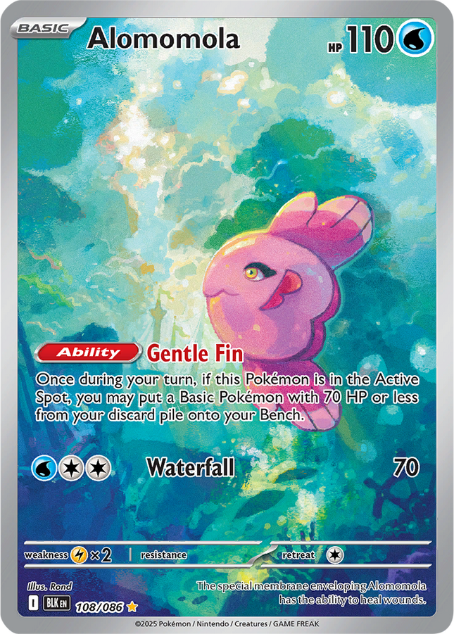 Alomomola 108/086 Illustration Rare Black Bolt Pokemon Card