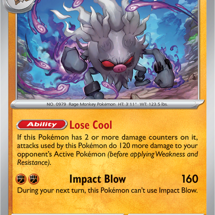 Annihilape 092/182 Reverse Holo Destined Rivals Pokemon Card
