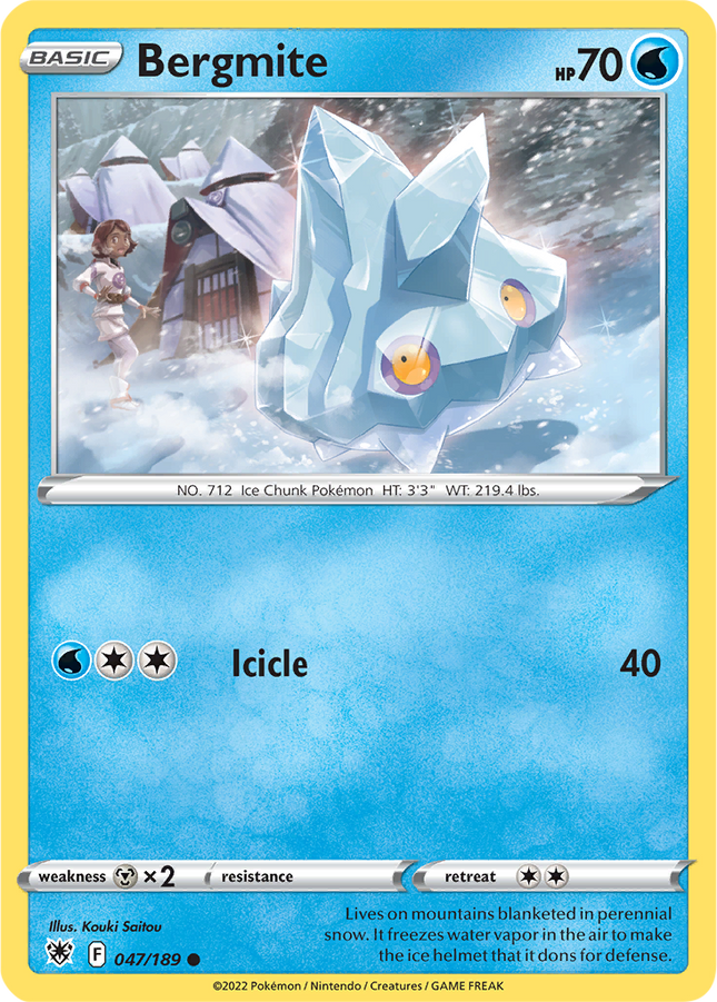 Bergmite 047/189 Reverse Holo Astral Radiance Pokemon Card
