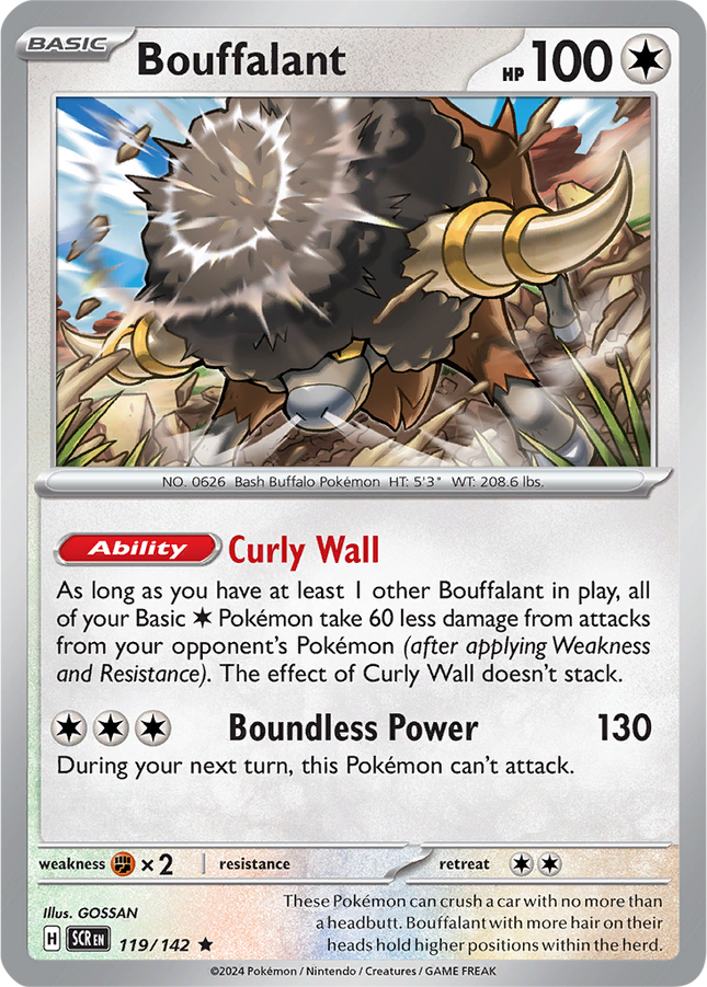 Bouffalant 119/142 Reverse Holo Stellar Crown Pokemon Card