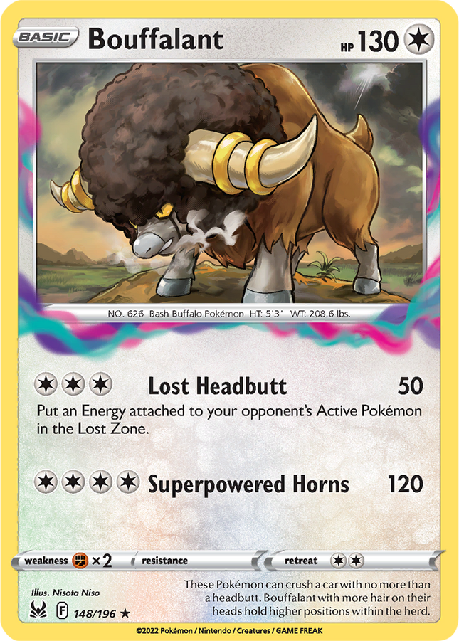 Bouffalant 148/196 Reverse Holo Lost Origin Pokemon Card
