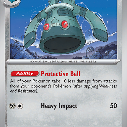 Bronzong 067/131 Poké Ball Reverse Holo Prismatic Evolutions Pokemon Card