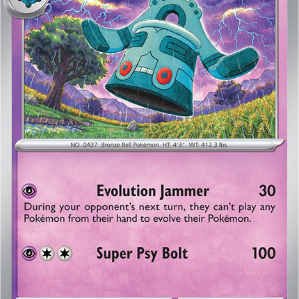 Bronzong 069/162 Reverse Holo Temporal Forces Pokemon Card