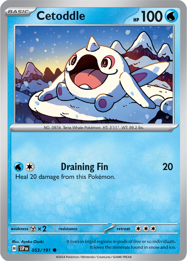 Cetoddle 053/191 Non-Holo Surging Sparks Pokemon Card