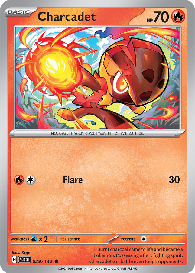 Charcadet 029/142 Reverse Holo Stellar Crown Pokemon Card
