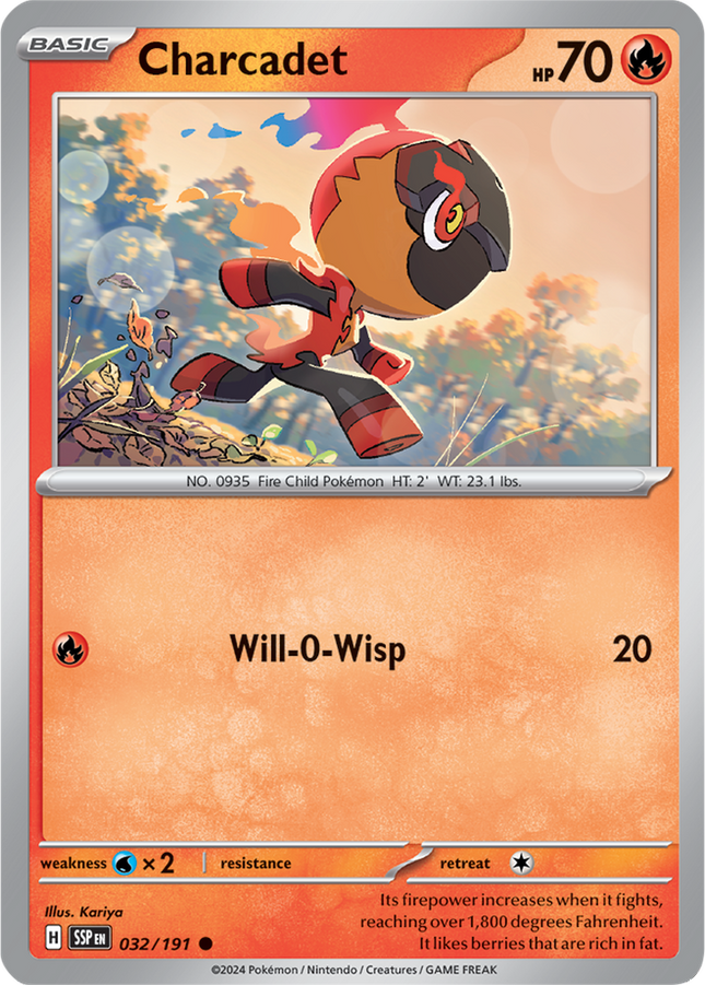 Charcadet 032/191 Reverse Holo Surging Sparks Pokemon Card